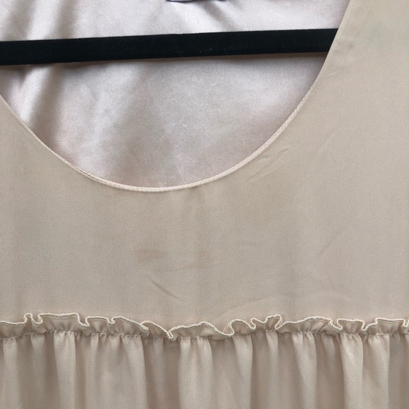 Beige ruffled baby doll dress - Picture 5 of 6